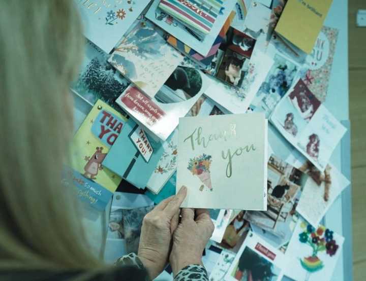 Display of Thank You cards